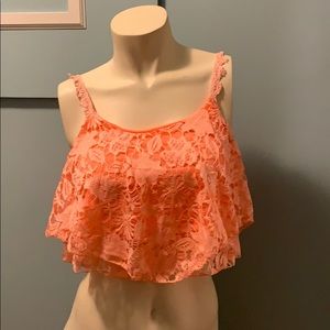 Peach crop top
